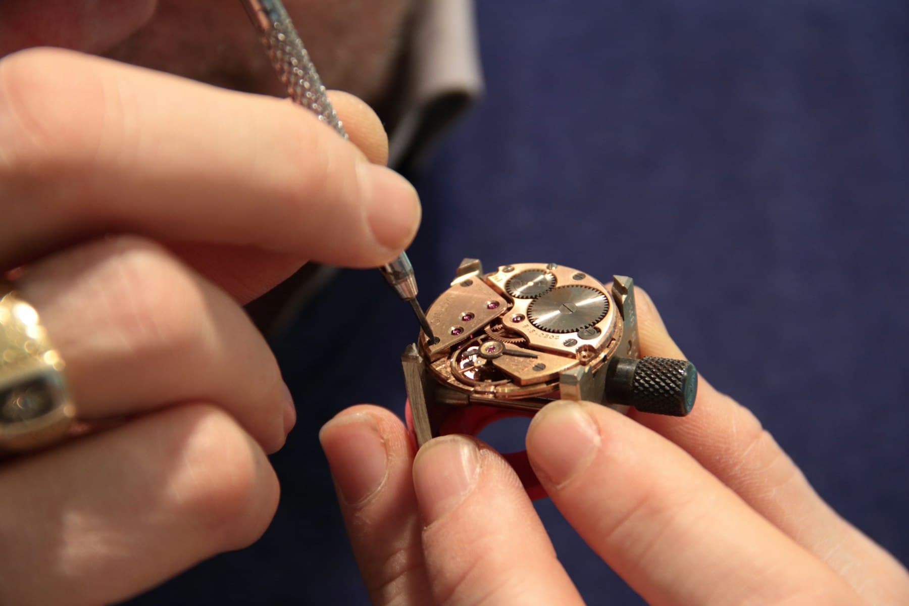 Close work on fine watch components