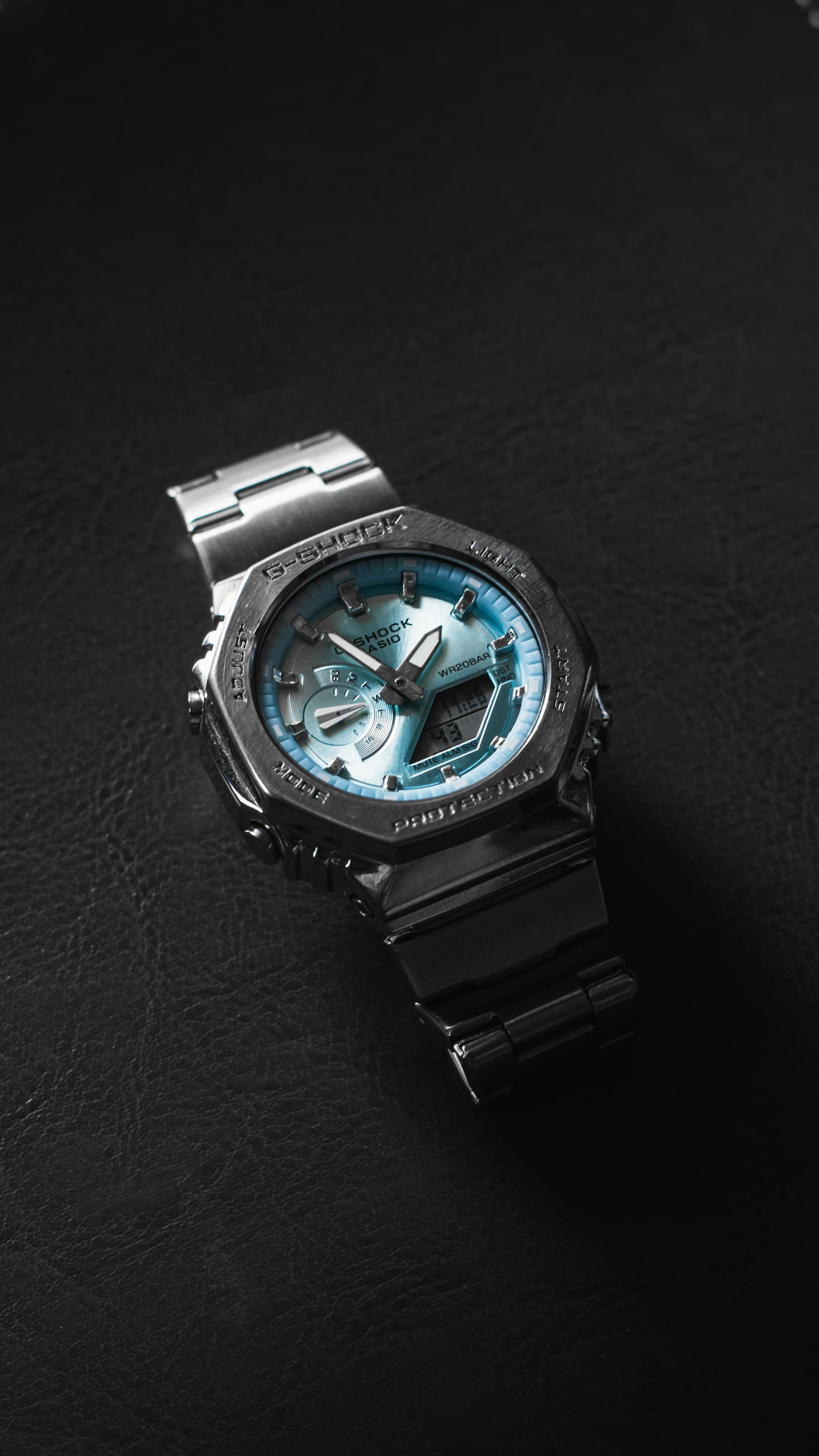 Vector Azure GMT watch with a blue dial