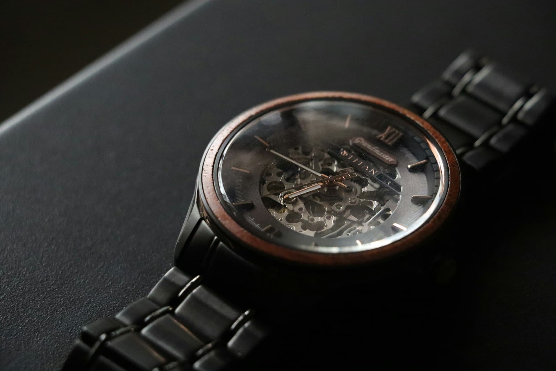 Titan Sport watch on a black surface
